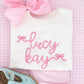 Girls personalized name sweater with bows