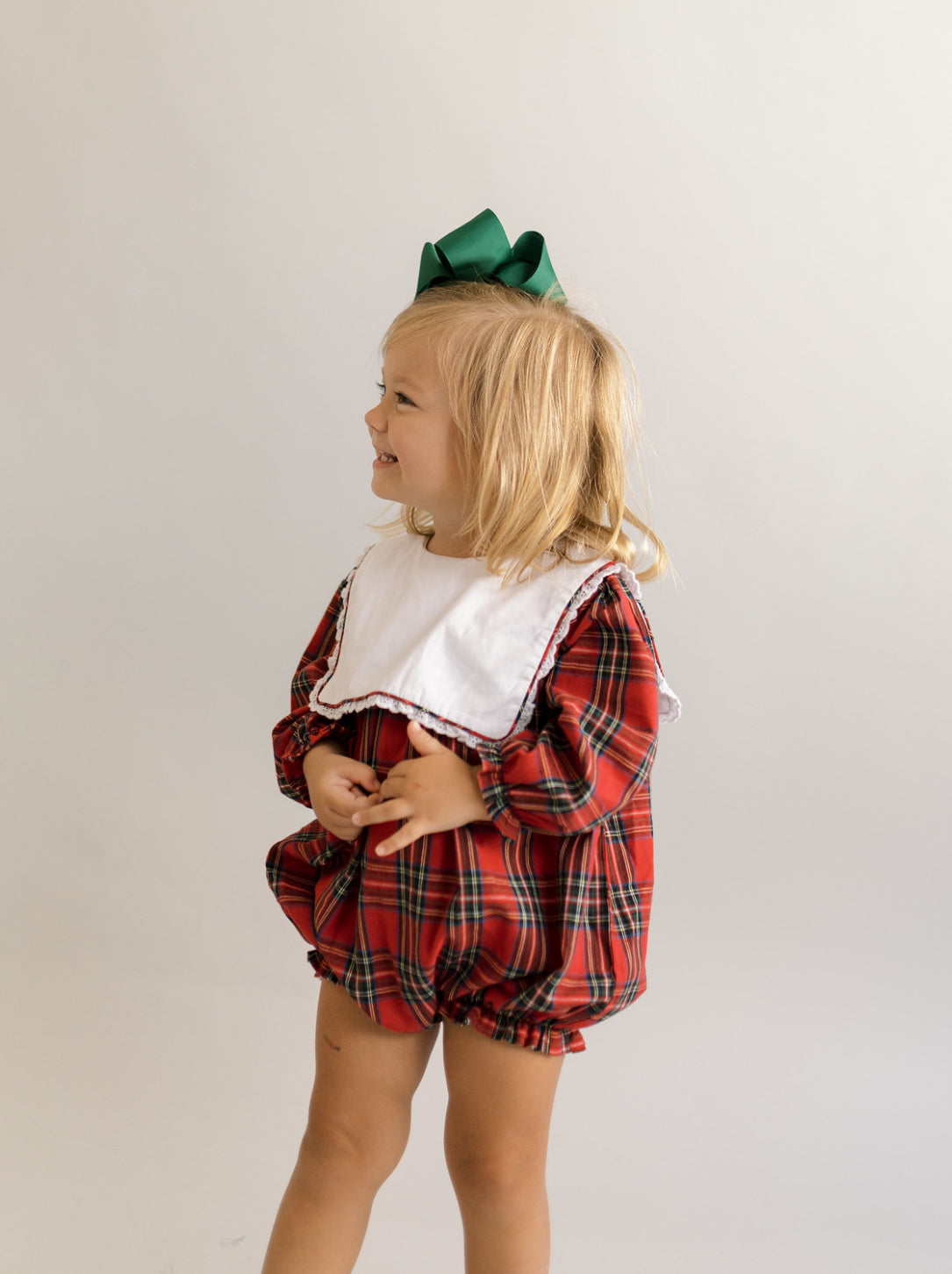 Plaid girls  Christmas bubble