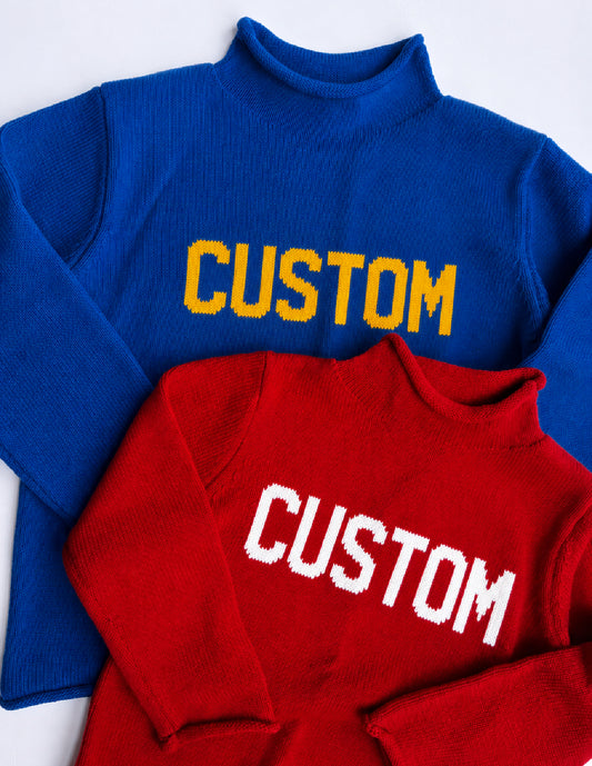 ADULT Custom name knit sweater