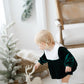 Green velvet diaper set