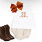 Tan gingham diaper set