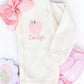 White cardigan campure sweater