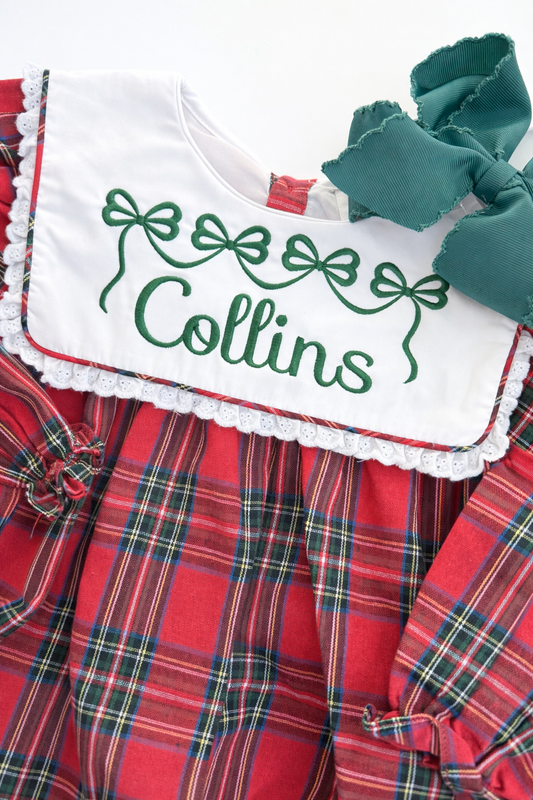 Plaid girls  Christmas bubble