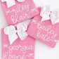 Girls personalized name sweater with bows