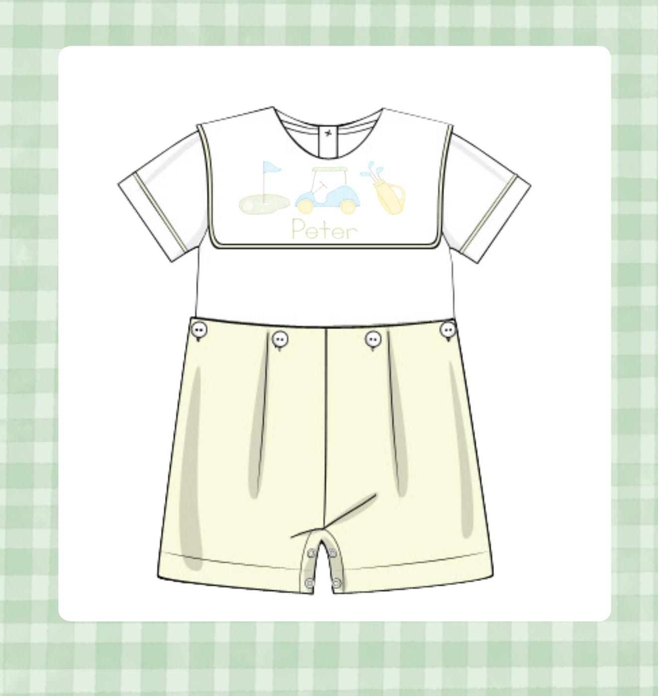 Boys bib spring short set – Yoyabee