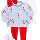 Candy canes roll neck sweater