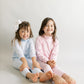 Light blue and white stripe turtle neck