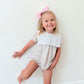 Girls tan gingham bubble