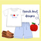 Boys back to school french knot short set