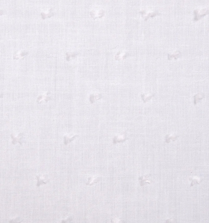 1 meter of white Swiss dot fabric