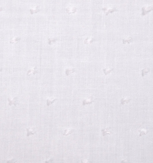 1 meter of white Swiss dot fabric