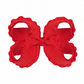 Double red 6” ruffle bow