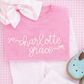 Girls personalized name sweater with bows