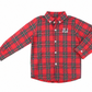 Boy monogram plaid shirt