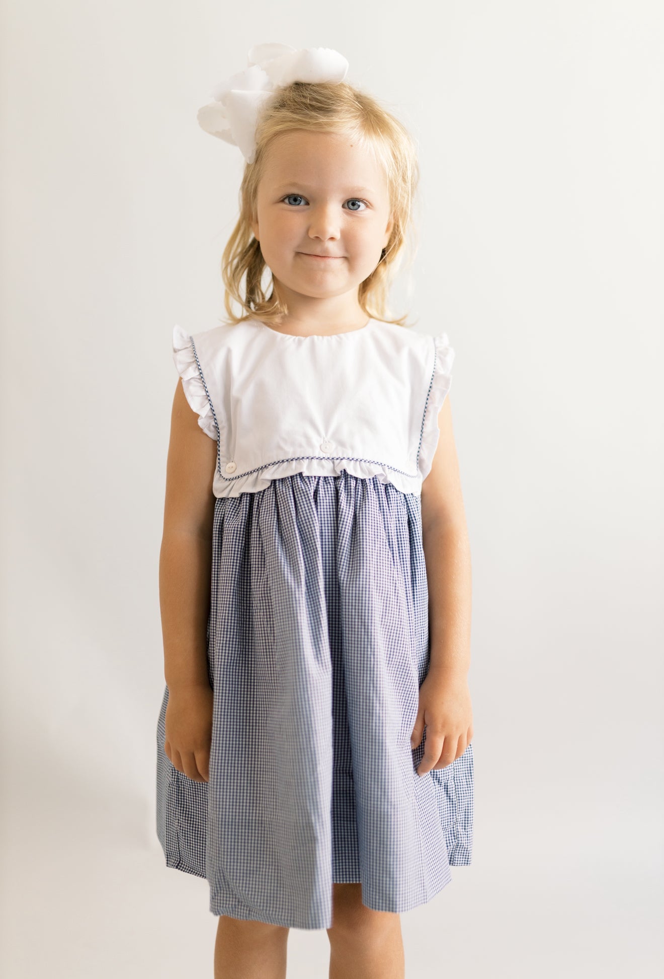 Girls gingham gameday dress