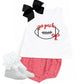 Red gingham diaper set