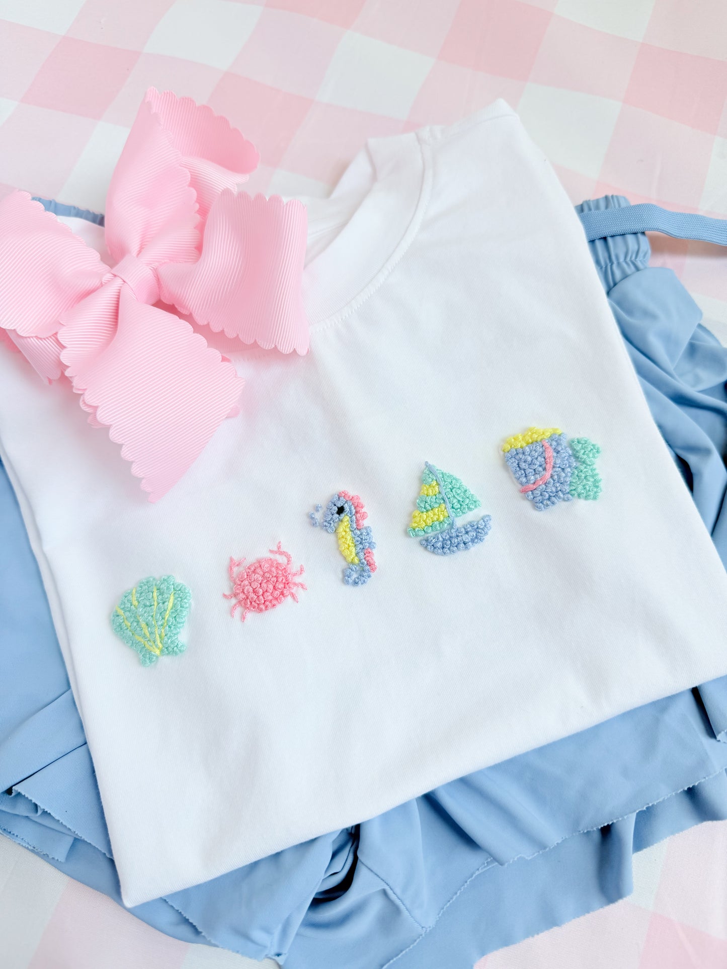 French knot beach shirt