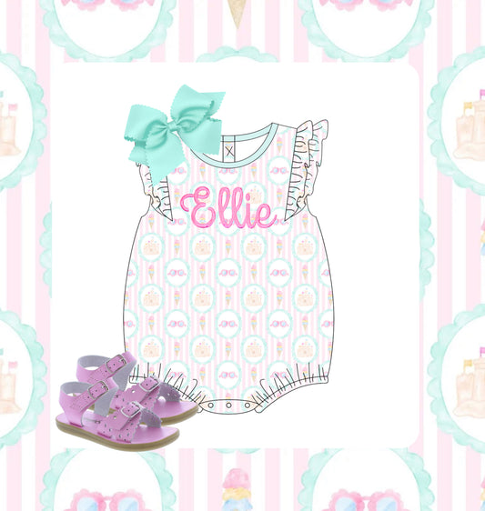 Knit cotton ice cream bubble