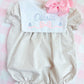 Girls tan gingham bubble