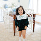 Green velvet diaper set